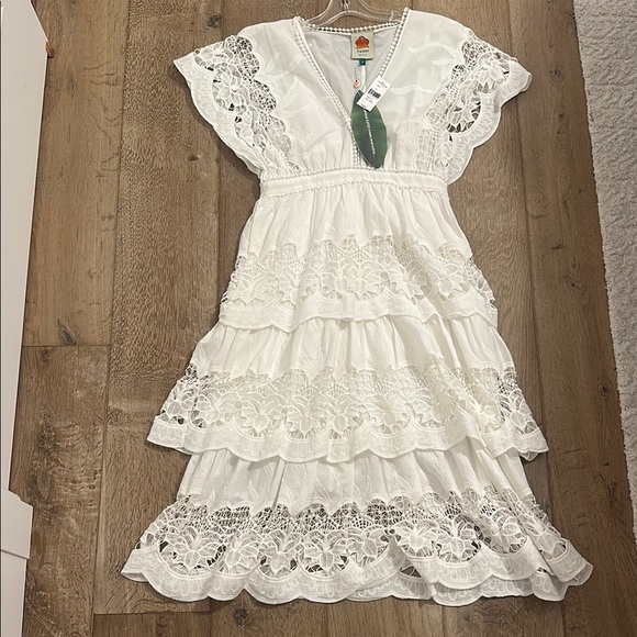 FARM Rio Dresses & Skirts - FARM Rio White Lace Maxi Dress